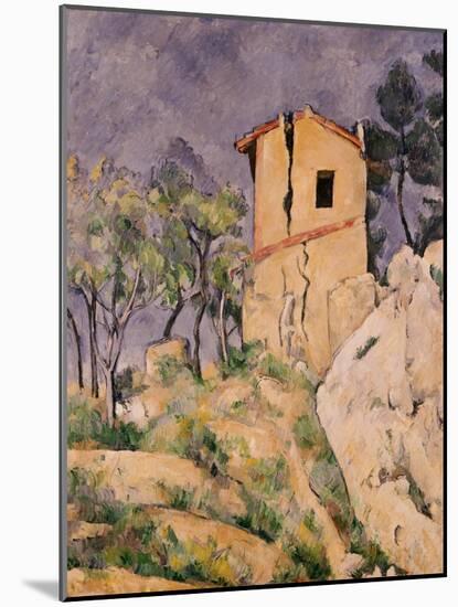 House with Cracked Wall-Paul Cézanne-Mounted Giclee Print