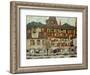 House with Drying Laundry, 1917-Egon Schiele-Framed Giclee Print
