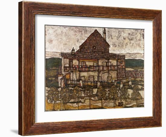 House with Shingle Roof (Old House I), 1911-Egon Schiele-Framed Giclee Print