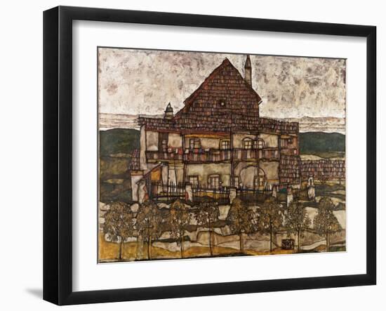 House with Shingle Roof (Old House I), 1911-Egon Schiele-Framed Giclee Print