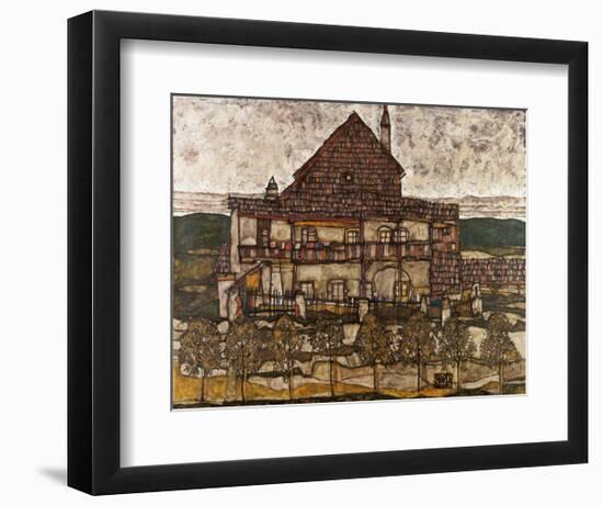 House with Shingle Roof (Old House II), 1915-Egon Schiele-Framed Art Print