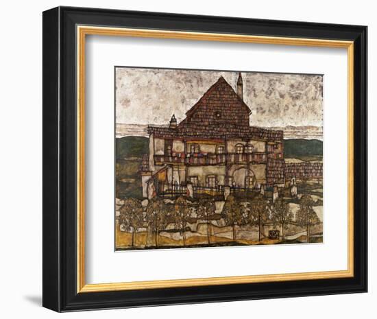 House with Shingle Roof (Old House II), 1915-Egon Schiele-Framed Art Print