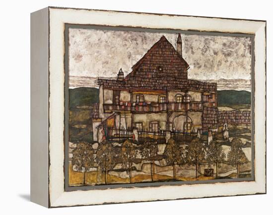 House with Shingle Roof (Old House Ii) - Schiele, Egon (1890-1918) - 1911 - Oil on Canvas - 110X140-Egon Schiele-Framed Premier Image Canvas