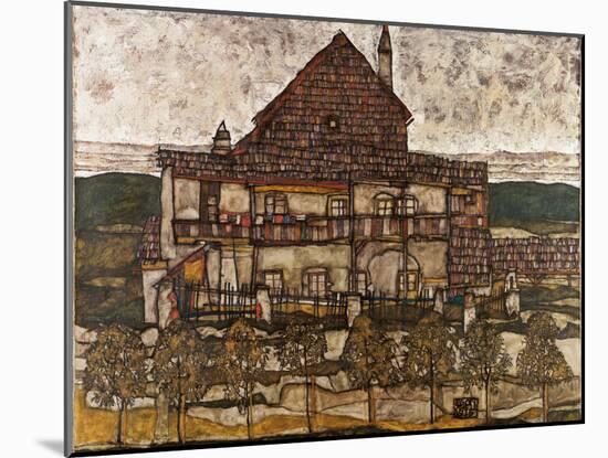 House with Shingle Roof (Old House Ii) - Schiele, Egon (1890-1918) - 1911 - Oil on Canvas - 110X140-Egon Schiele-Mounted Giclee Print