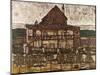 House with Shingle Roof (Old House Ii) - Schiele, Egon (1890-1918) - 1911 - Oil on Canvas - 110X140-Egon Schiele-Mounted Giclee Print