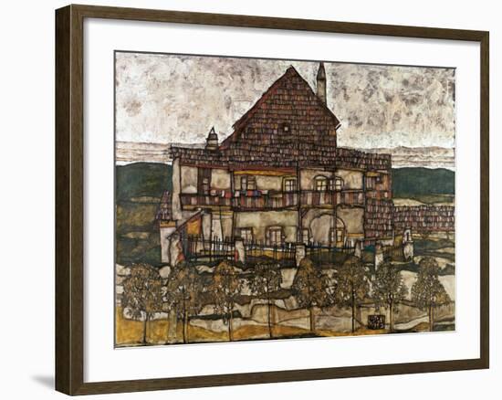 House with Shingle Roof (Old House II)-Egon Schiele-Framed Giclee Print