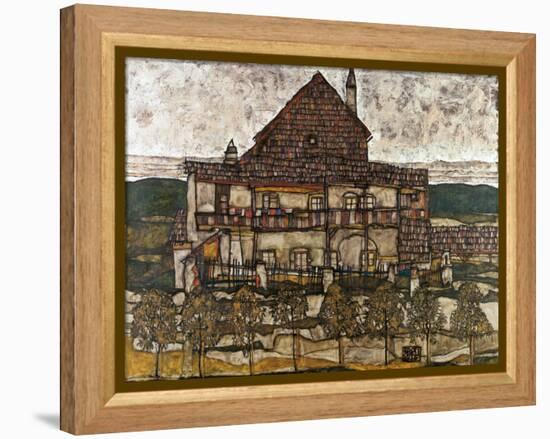 House with Shingle Roof (Old House II)-Egon Schiele-Framed Premier Image Canvas