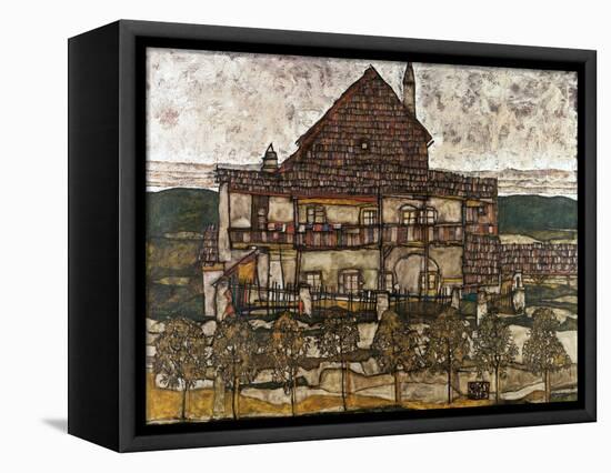 House with Shingle Roof (Old House II)-Egon Schiele-Framed Premier Image Canvas
