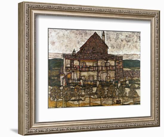 House with Shingle Roof (Old House II)-Egon Schiele-Framed Giclee Print