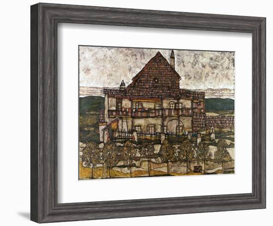 House with Shingle Roof (Old House II)-Egon Schiele-Framed Giclee Print