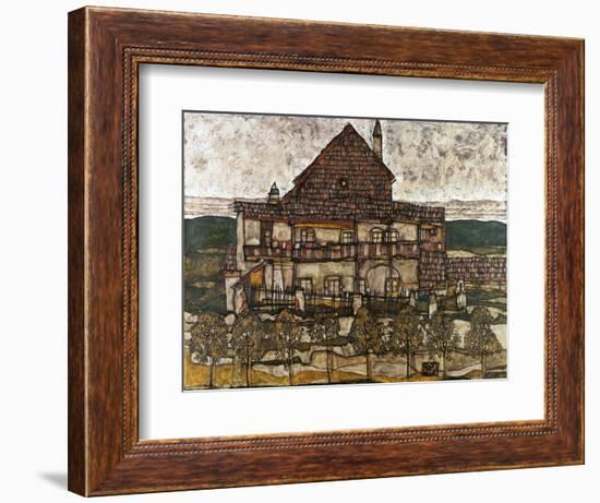 House with Shingle Roof (Old House II)-Egon Schiele-Framed Giclee Print