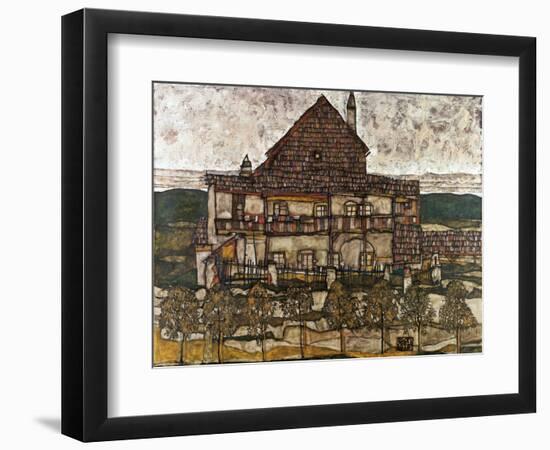 House with Shingle Roof (Old House II)-Egon Schiele-Framed Giclee Print