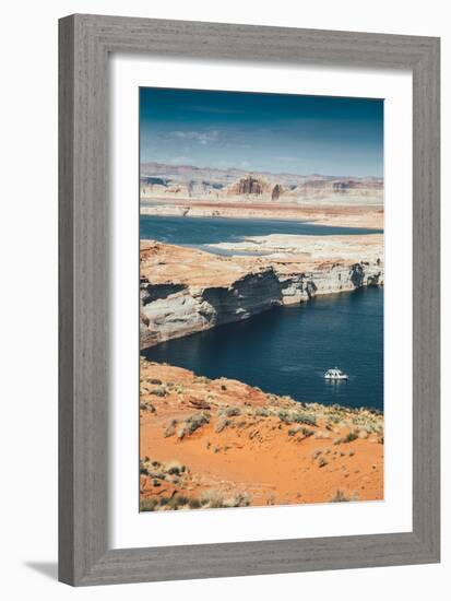 Houseboat at Lake Powell, Page Arizona-Vincent James-Framed Photographic Print