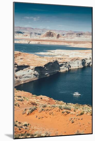 Houseboat at Lake Powell, Page Arizona-Vincent James-Mounted Photographic Print