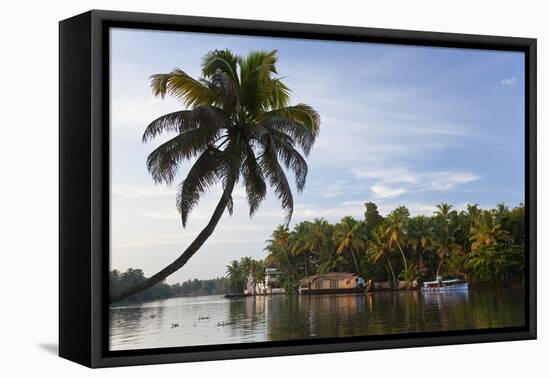 Houseboat, Backwaters, Alappuzha or Alleppey, Kerala, India-Peter Adams-Framed Premier Image Canvas