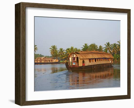 Houseboat for Tourists on the Backwaters, Allepey, Kerala, India, Asia-Tuul-Framed Photographic Print