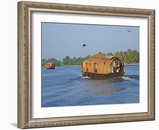 Houseboat for Tourists on the Backwaters, Allepey, Kerala, India, Asia-Tuul-Framed Photographic Print