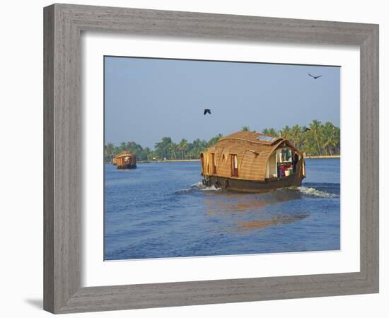 Houseboat for Tourists on the Backwaters, Allepey, Kerala, India, Asia-Tuul-Framed Photographic Print