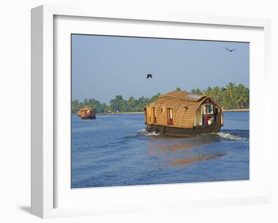 Houseboat for Tourists on the Backwaters, Allepey, Kerala, India, Asia-Tuul-Framed Photographic Print