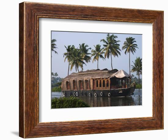 Houseboat on the Backwaters of Kerala, India-Keren Su-Framed Photographic Print