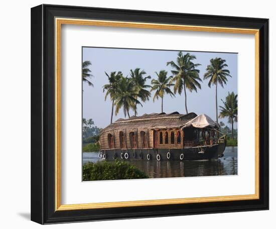 Houseboat on the Backwaters of Kerala, India-Keren Su-Framed Photographic Print