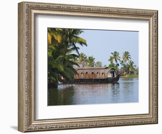 Houseboat on the Backwaters of Kerala, India-Keren Su-Framed Photographic Print