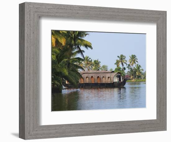 Houseboat on the Backwaters of Kerala, India-Keren Su-Framed Photographic Print