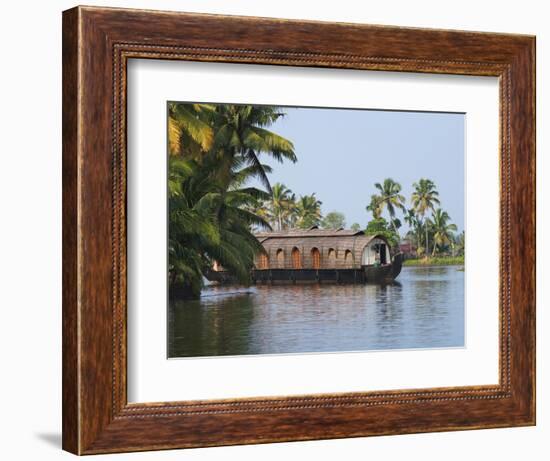 Houseboat on the Backwaters of Kerala, India-Keren Su-Framed Photographic Print