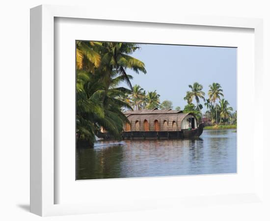 Houseboat on the Backwaters of Kerala, India-Keren Su-Framed Photographic Print