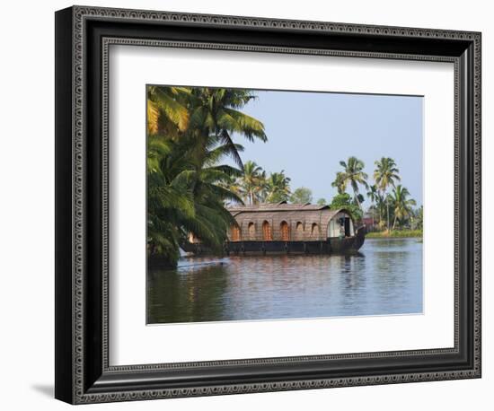 Houseboat on the Backwaters of Kerala, India-Keren Su-Framed Photographic Print