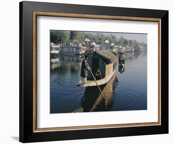 Houseboats on the Lake at Srinagar, Kashmir, Jammu and Kashmir State, India-Christina Gascoigne-Framed Photographic Print