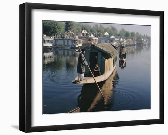 Houseboats on the Lake at Srinagar, Kashmir, Jammu and Kashmir State, India-Christina Gascoigne-Framed Photographic Print