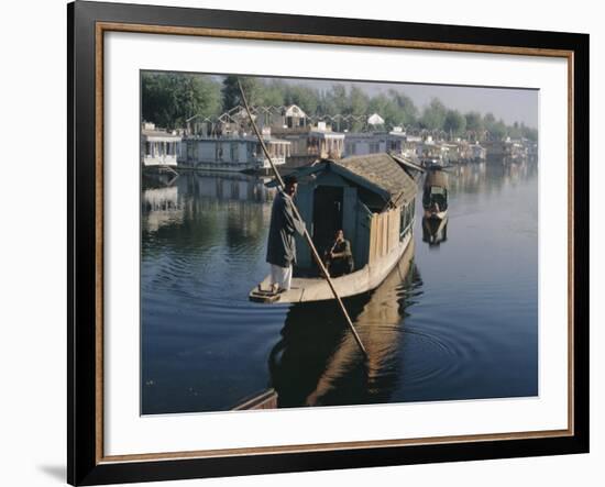 Houseboats on the Lake at Srinagar, Kashmir, Jammu and Kashmir State, India-Christina Gascoigne-Framed Photographic Print