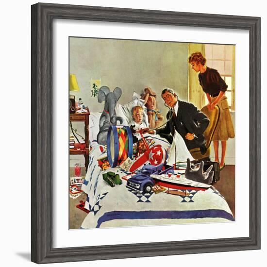 "Housecall," February 27, 1960-George Hughes-Framed Giclee Print