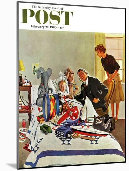 "Housecall," Saturday Evening Post Cover, February 27, 1960-George Hughes-Mounted Giclee Print