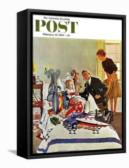 "Housecall," Saturday Evening Post Cover, February 27, 1960-George Hughes-Framed Premier Image Canvas