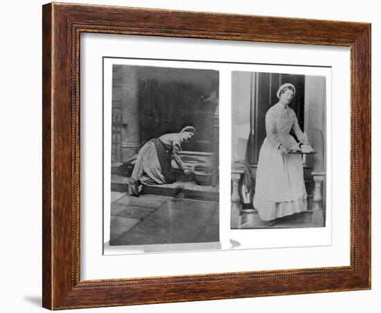 Household Maid (B/W Photo)-English Photographer-Framed Giclee Print