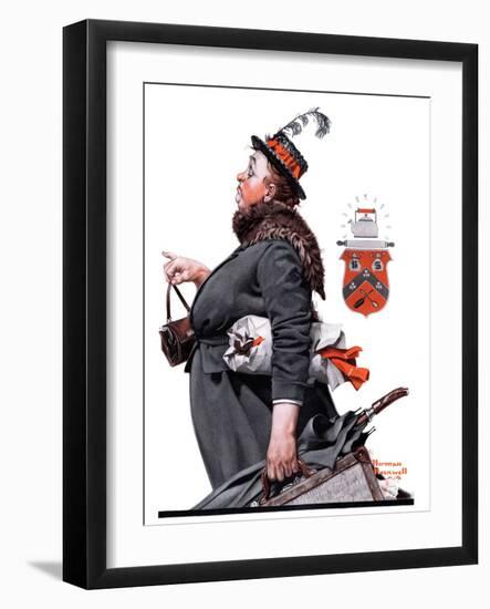 "Housekeeper", March 27,1920-Norman Rockwell-Framed Giclee Print