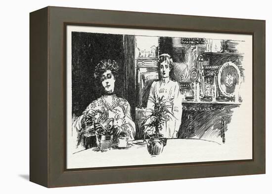 Housemaid Hovering-G C Wilmshurst-Framed Stretched Canvas