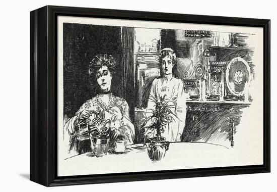 Housemaid Hovering-G C Wilmshurst-Framed Stretched Canvas