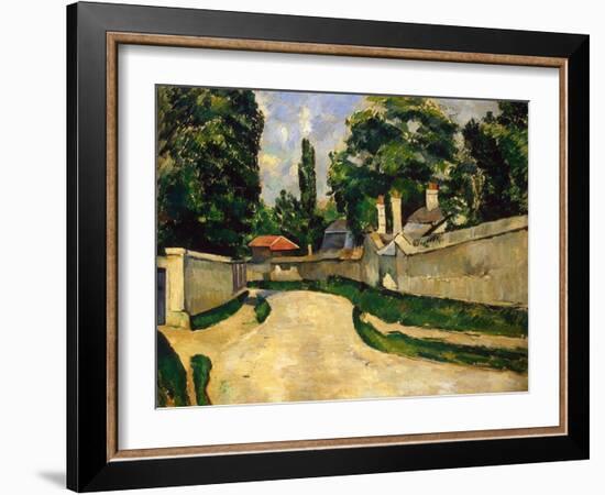 Houses Along a Road, C1881-Paul Cézanne-Framed Giclee Print