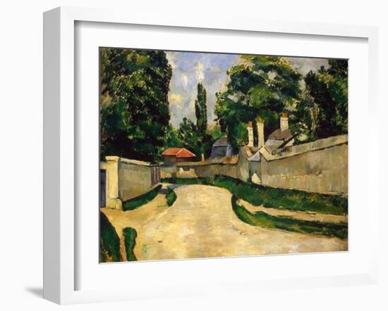 Houses Along a Road, C1881-Paul Cézanne-Framed Giclee Print