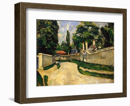 Houses Along a Road, C1881-Paul Cézanne-Framed Giclee Print