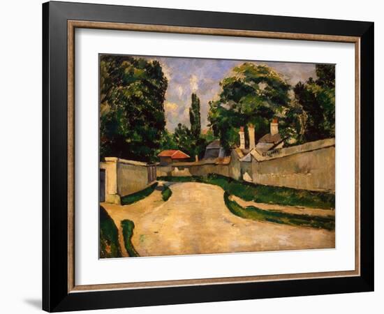 Houses Along a Road, Ca 1881-Paul Cézanne-Framed Giclee Print
