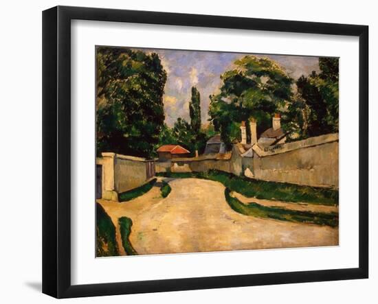 Houses Along a Road, Ca 1881-Paul Cézanne-Framed Giclee Print