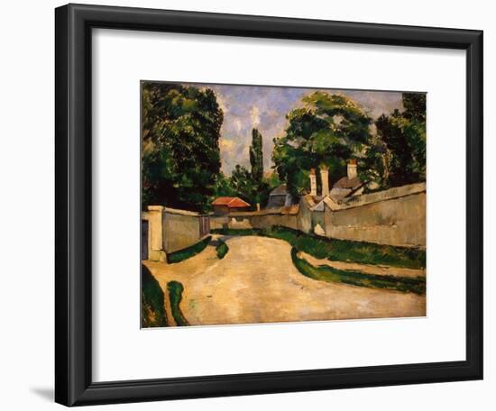 Houses Along a Road, Ca 1881-Paul Cézanne-Framed Giclee Print