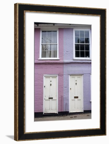 Houses Along Bridge Street Painted in Bright Colours, Bungay, Suffolk, England-Natalie Tepper-Framed Photo