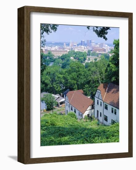 Houses Amid Trees and City Skyline in the Background, of Birmingham, Alabama, USA-Robert Francis-Framed Photographic Print