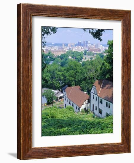 Houses Amid Trees and City Skyline in the Background, of Birmingham, Alabama, USA-Robert Francis-Framed Photographic Print