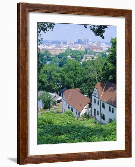 Houses Amid Trees and City Skyline in the Background, of Birmingham, Alabama, USA-Robert Francis-Framed Photographic Print